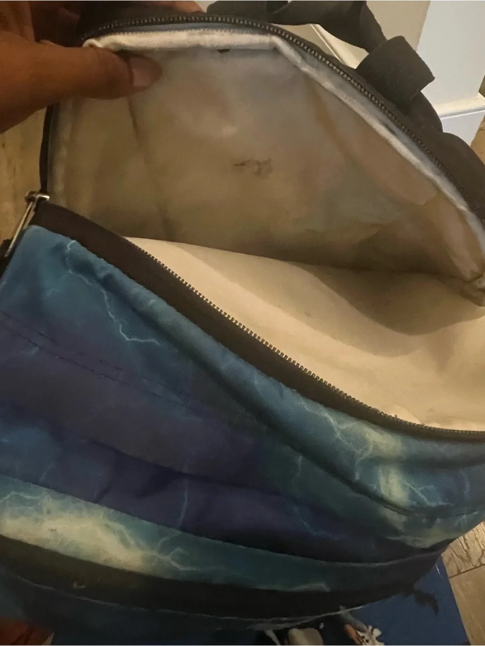 JanSport Blue Lightning Print Backpack